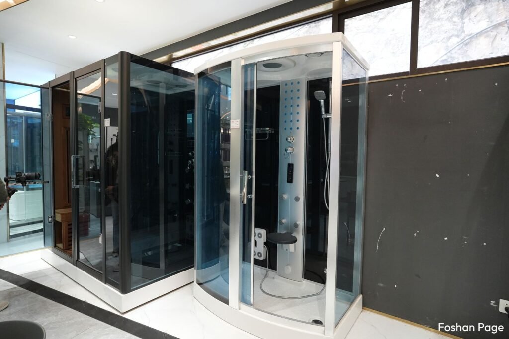 sauna room in the Foshan Sanitary Ware Supplier showroom