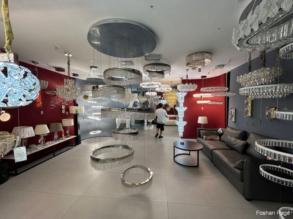 crystal-chandelier-showroom-section-foshan-lighting